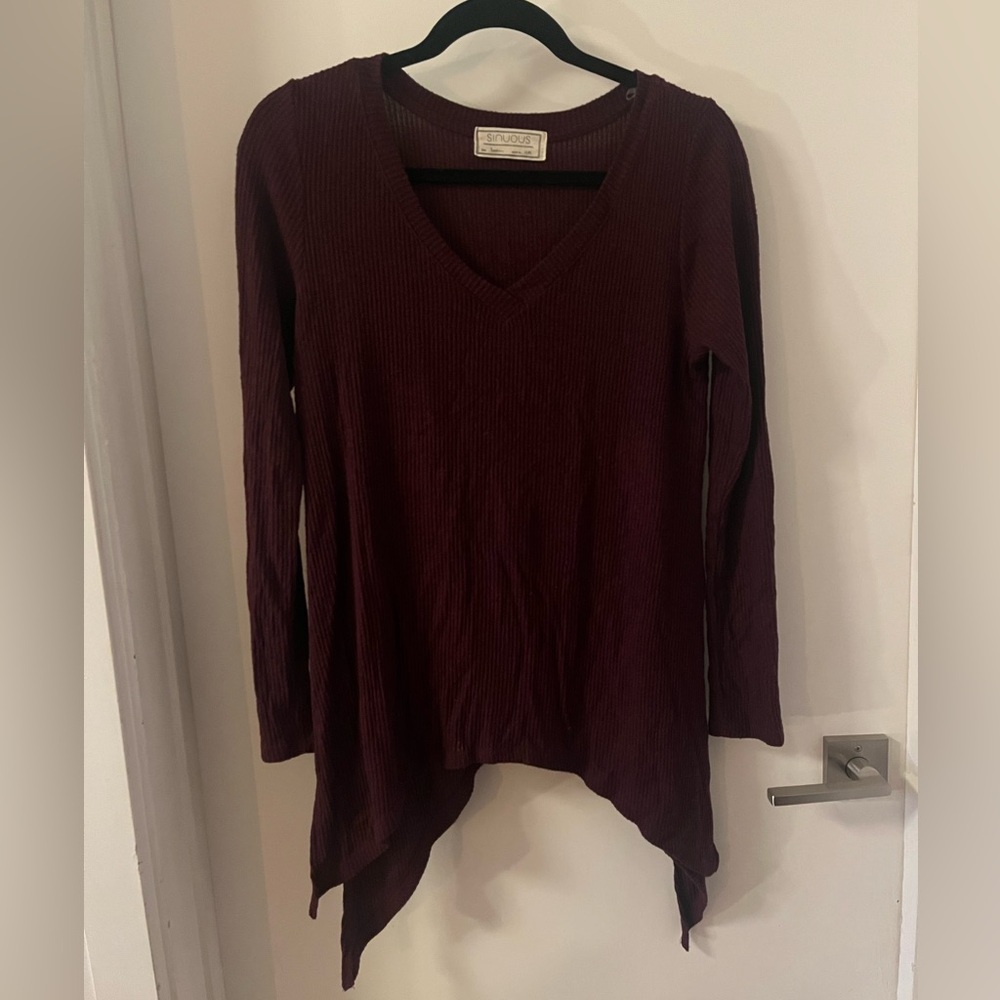 Sinuous Brand Maroon Yoga coverup. Women’s M made in USA.